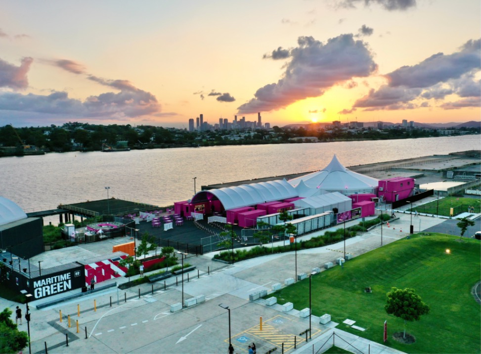 Sunset Shot of Pink flamingo Brisbane